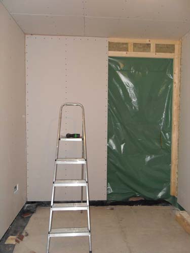 Plasterboard in store